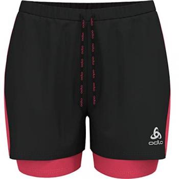Odlo Essential 3in 2in1 Shorts Mujeres - Negro, Pantalón corto Odlo Essential 3 Inch 2-in-1 negro rosa mujer - XS, Odlo Pantalones Cortos 2 En 1 Essential
