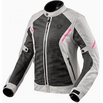 REV'IT! Chaqueta de Moto Torque 2 H2O Mujer Impermeable Textil Verano Negro-Gris Claro Talla 42