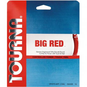 Tourna Big Red - Cuerda de Tenis de poliéster Suave, Unisex, B-R-16, Rojo, 16g Set