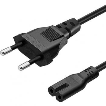 Cradia Cable de Alimentación para Notebook 2 Pines IEC 320-C7 2 Metros Negro