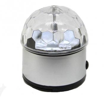 Proyector LED RGB Rotativo de Mesa con Luces Estroboscópicas para Disco y Fiesta USB