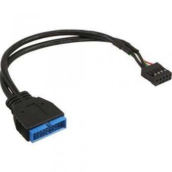 Adaptador Interno USB 2.0 a USB 3.0 de 0,3 m - Negro