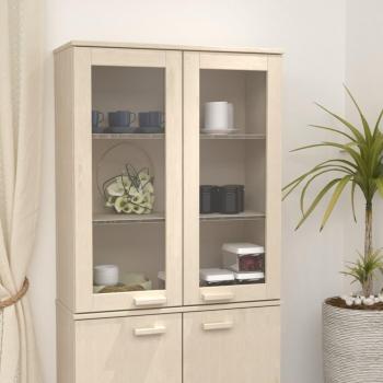 Aparador superior HAMAR pino macizo marrón miel 85x35x100 cm, Mueble de Almacenaje de Salón, Armarios con Puertas, Cajón de Madera, Buffet para salón Moderno, Arm