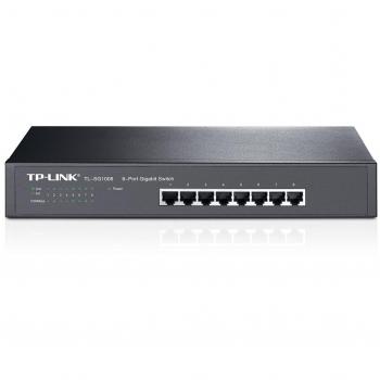TP-LINK TL-SG1008 8-Port Rackmountable Gigabit Switch - Black