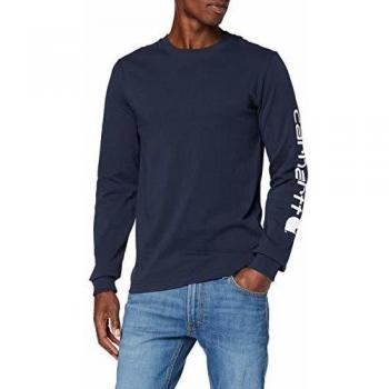 Camiseta de Manga Larga Carhartt con Logo en Color Azul (Talla XL)