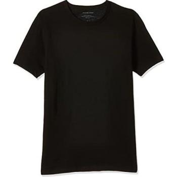 Jack & Jones Basic Crew Neck T-Shirt 2-Pack for Men, Black, Comfort Fit