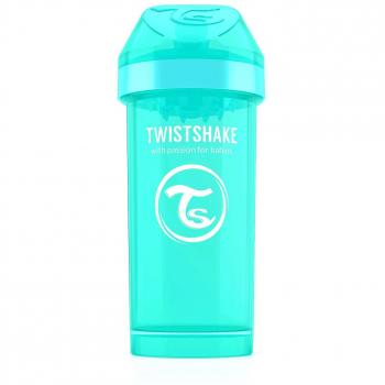 Twistshake 78075 Mug Kid Pastel 360 Botella cun Boquilla, 12 Meses +, Turquesa