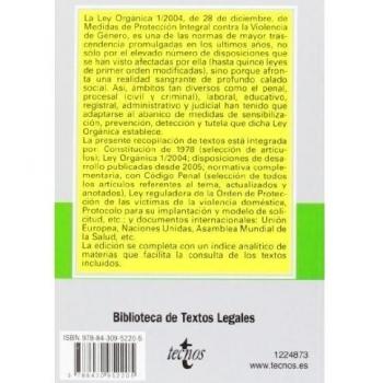 Legislación de Medidas de Protección Integral contra la Violencia de Género: Ley Orgánica 1/2004 y normativa estatal e internacional complementaria y ...