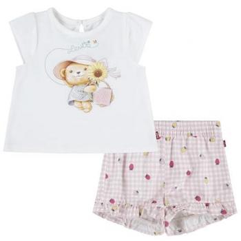 Conjunto Levi's® Kids Floral de Manga Corta para Niñas