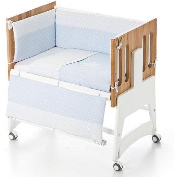 Bolin Bolon Cuna colecho NICOLA con vestidura ALBA CELESTE
