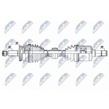Árbol de transmisión NTY NPW-HY-595 - Alta resistencia y durabilidad