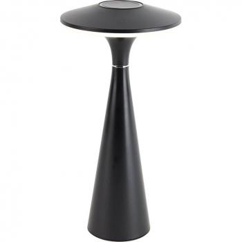 Lámpara de mesa LED recargable negra con regulador de intensidad y altura ajustable