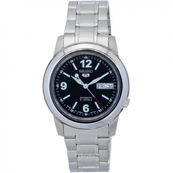 Seiko 5 Men's Automatic Watch with Black Dial, Stainless Steel Case SNKE63 SNKE63J1 SNKE63J