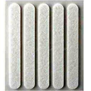 INOFIX 66712 Fieltros Sintéticos Adhesivos Plasfix, Paquete de 5 Unidades, Blanco, 95 x 12 Mm