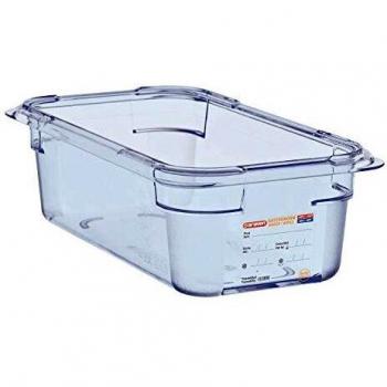 Recipiente Hermético para Alimentos GN 1/3 de ABS Araven - 3700ml, 32.5x17.6x10 cm, Azul, Compatible Microondas y Lavavajillas