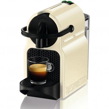 Nespresso De'Longhi Inissia EN80.CW - Cafetera monodosis de cápsulas Nespresso, 19 bares, apagado automático, color crema, Incluye pack de bienvenida con 14 cápsulas