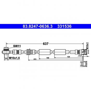 Latiguillo de freno flexible ATE 83.8247-0636.3