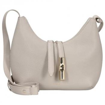 FURLA Goccia Leather Shoulder Bag for Women - Yellow Cream, Size: OS, 22 cm