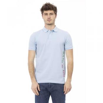 Baldinini Trend Light-blue Cotton Polo Shirt - M