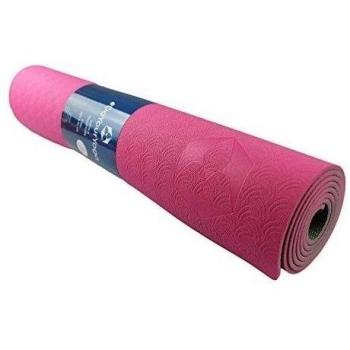 Esterilla de yoga »Shitala« / Esterilla de TPE respetuosa con el medio ambiente, hipoalergénica, suave y antideslizante / Perfecta tanto para profesores de yoga como para yoguis / Medidas: 183 x 61 x 0,5 cm / rosa fucsia
