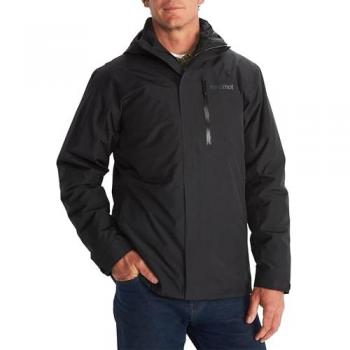 Chaqueta impermeable insulada Marmot Ramble Component para hombre, color negro, 3 en 1 con capucha, cortavientos ligero y transpirable