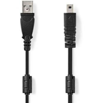 Cable USB 2.0 A Macho a UC-E6 Macho 8 Pines, 480 Mbps, Niquelado, 2.00 m, PVC Negro