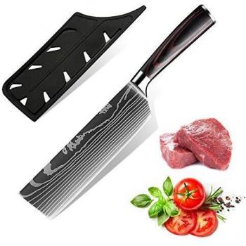 KEPEAK Cuchillo de Cocina, Cuchillos de Cocina Afilados de Acero Inoxidable de Diferentes Tamaños con Agarre Cómodo, Cuchillo de Cocina/Restaurante a Prueba de Herrumbre