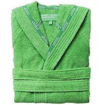 Benetton ALBORNOZ CON CAPUCHA M/L 360GSM 100% ALGODÓN VERDE RAINBOW