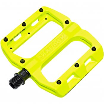 Sixpack Racing Menace pedales Unisex, color amarillo neón