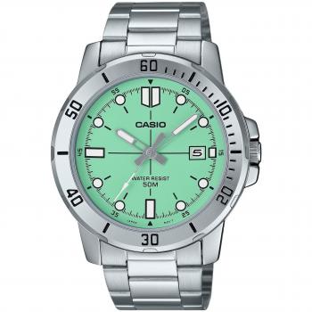 Casio Standard Men's Mint Green Dial Stainless Steel Quartz Watch