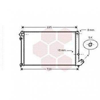 Van Wezel 40002181 radiador de refrigeración del Motor