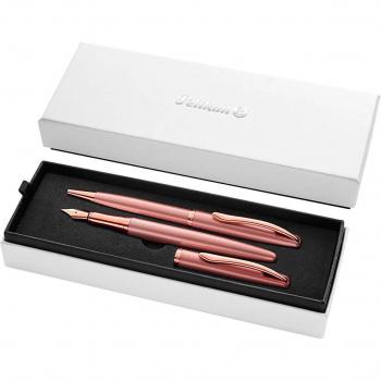 Juego Bolígrafo y Pluma Pelikan Jazz Noble Rosa 18x6x2 Cms