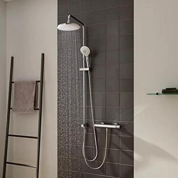 CECIPA Artemis 301C I Columna de ducha – Alcachofa de mano, barra de ducha y manguera I Montaje en