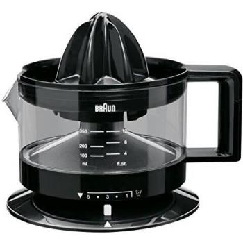 Braun Hogar TributeCollection CJ3000 BK - Exprimidor Eléctrico, 20 w, 350ml, Cantidad de Pulpa Ajustable, Apto para Lavavajillas, Color Negro