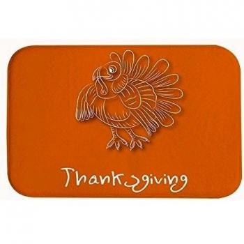 Feliz día de Acción de Gracias con calabaza pastel de naranja área alfombra Felpudo absorbente alfombrilla de baño, #02, 20 x 32（50 x 80cm）