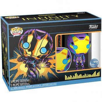 Set Figura Pop & Tee Marvel Los Vengadores Avengers Rescue E con camiseta de manga corta, figura Funko Pop! y minifigura de Rescue