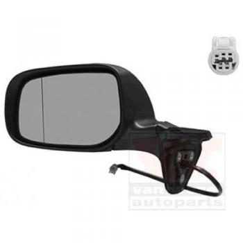 Espejo retrovisor VAN WEZEL 5405807 con carcasa negra, ajuste manual, tipo de espejo convexo y diseño específico para vehículos