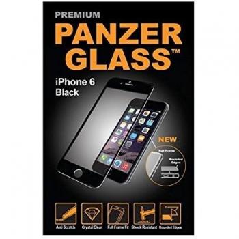 Panzer Glass PG1006 - Protector de pantalla de cristal resistente a rasguños y líquidos compatible con Apple iPhone 6/6s, 3D Touch Compatible, negro