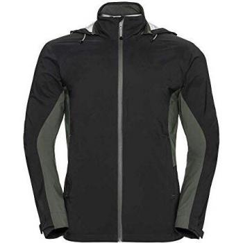 Odlo Jacket 3in1 Waterton Stretch Chubasquero, Hombre, Negro-Climbing Ivy, Large