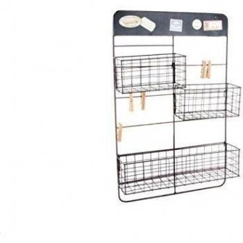 Pide X esa Boca MB-129137 - Estantería Metálica Industrial 3 Cestas Móviles 40x10x62 color negro