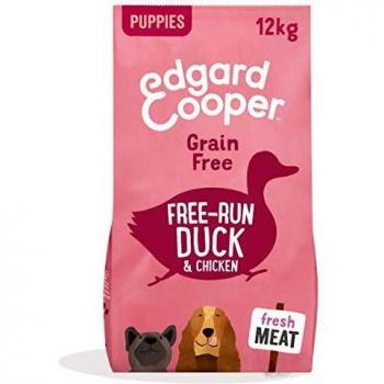 Edgard & Cooper Pienso Cachorros Comida Seca Natural Sin Cereales 12kg Pato y Pollo, Fácil de digerir, Alimentación Sana Sabrosa y equilibrada