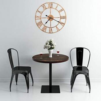vidaXL Reloj de Pared de Metal Decoración de Casa Hogar Detalles Brillantes de Cristal Estructura Robusta Metálica Duradera Dorado Diámetro 40cm