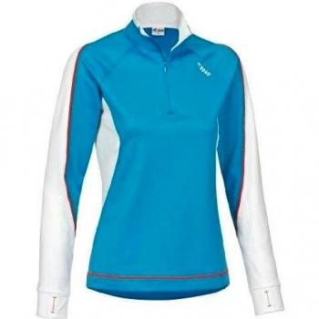 Rono Langarm Top Zip Shirt Polarisarctic - Top de manga larga de running para mujer, color