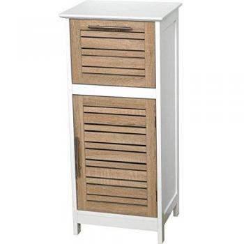 Stockholm Bathroom Cabinet with Drawer and Door - White Oak Finish - 36x30x83 cm