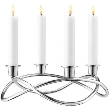 Georg Jensen Season – Portavelas de Acero Inoxidable, tamaño Mediano