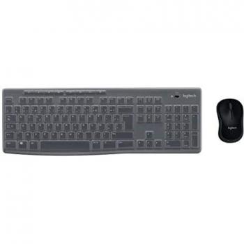 Combo Inalámbrico Logitech MK270 - Teclado y Ratón Negro, 2.4 GHz, Diseño Compacto, 8 Teclas Multimedia, para Educación