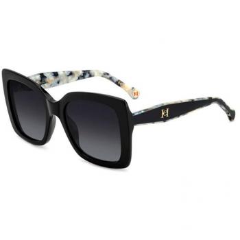 Carolina Herrera Oversized Women's Sunglasses HER 0258/G/S in Dark Blue, Size 54 MM