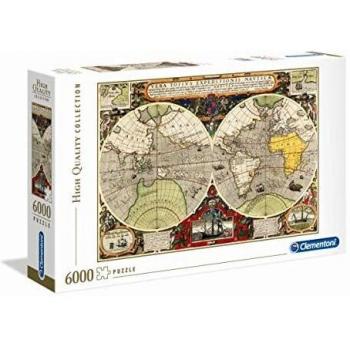 Clementoni Puzzle 6000 Piezas Mapa Antiguo, Color