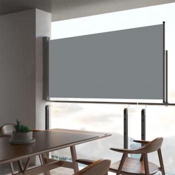Retractable Side Awning 31.5x118.1 Gray - 80x300 cm Outdoor Privacy Screen