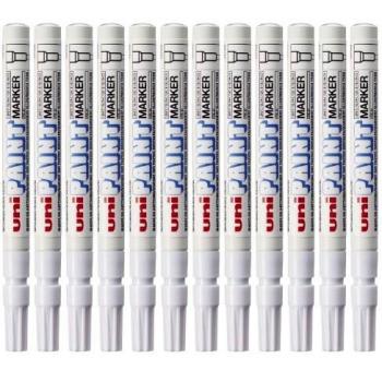 Rotulador permanente Uni-Ball Paint PX-21L Blanco 12 Piezas